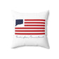 Burlington Connecticut Flag Spun Polyester Square Pillow