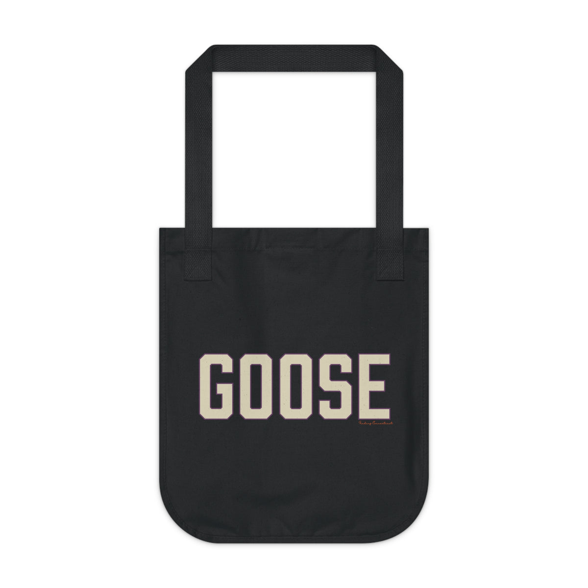 Goose Zip Code - Cream & Purple Organic Canvas Tote Bag
