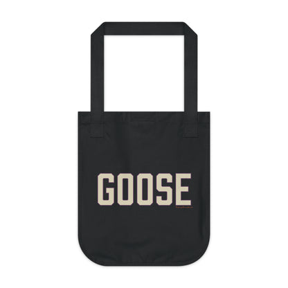 Goose Zip Code - Cream & Purple Organic Canvas Tote Bag