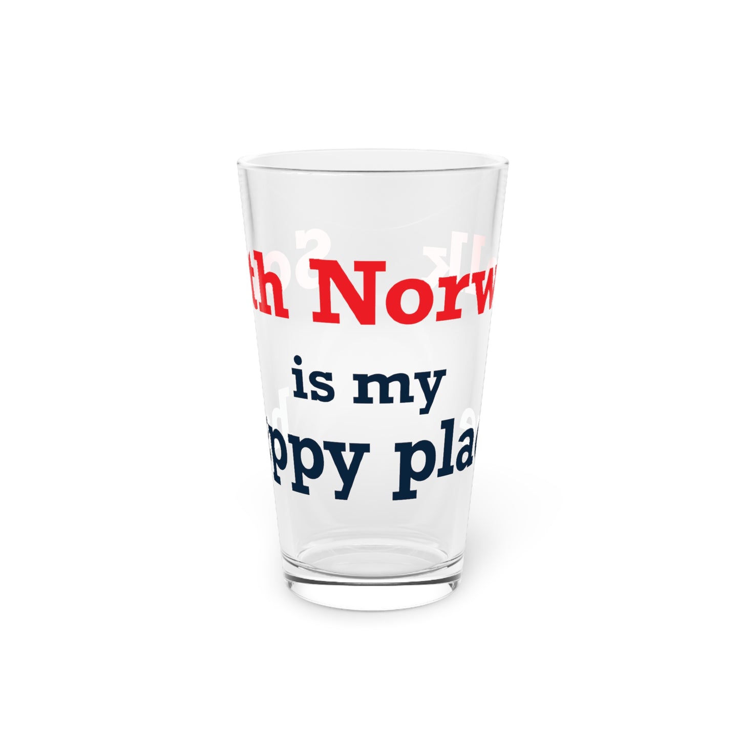 South Norwalk is My Happy Place Pint Glass, 16oz