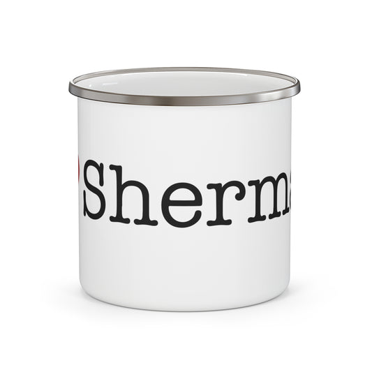 I Heart Sherman. Enamel Camping Mug