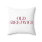 41 Tilt Old Greenwich Spun Polyester Square Pillow