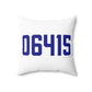 06415 Colchester Connecticut Zip Code Spun Polyester Square Pillow