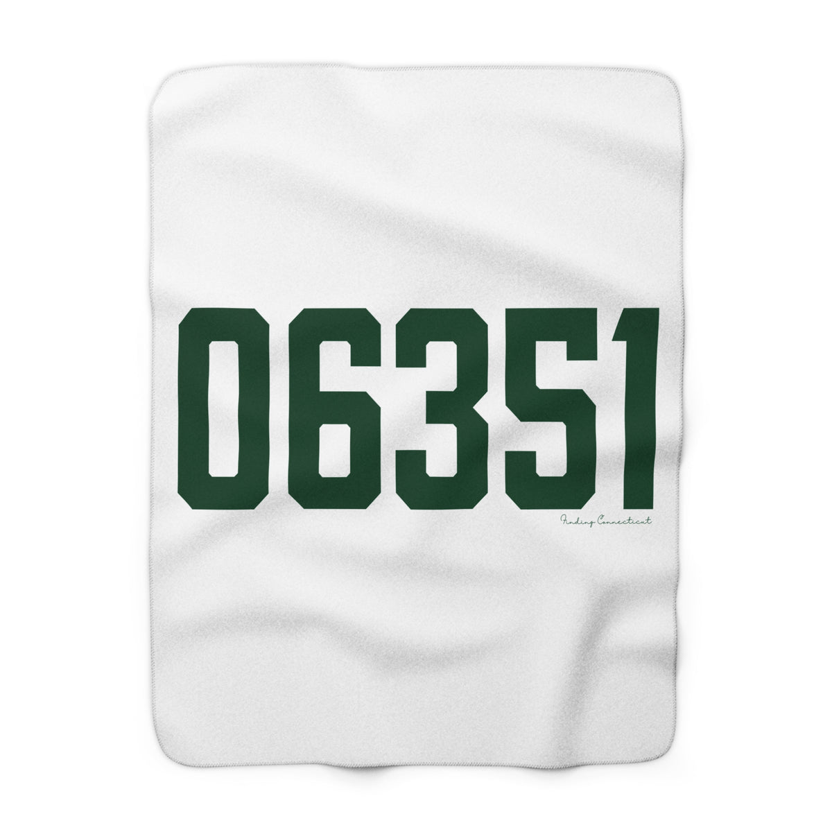 06351 Griswold Connecticut Zip Code Sherpa Fleece Blanket