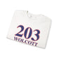 203 Wolcott Red White & Blue Unisex Heavy Blend™ Crewneck Sweatshirt