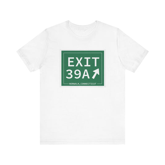Vintage Exit 39A Merritt Parkway Sign Unisex Jersey Short Sleeve T-Shirt