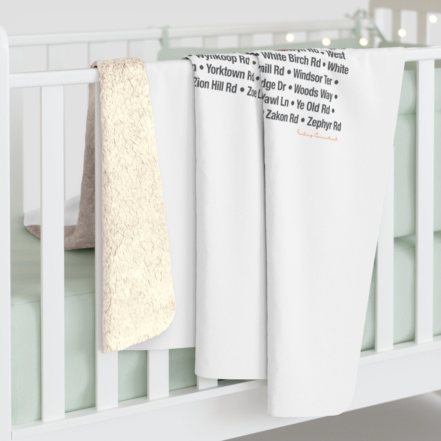 Ridgefield Love Sherpa Fleece Blanket
