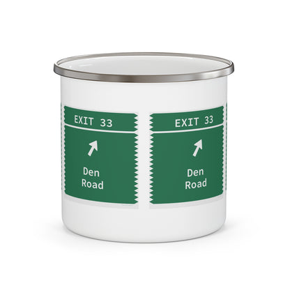 Vintage Merritt Parkway Exit 33 Sign Enamel Camping Mug