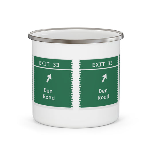 Vintage Merritt Parkway Exit 33 Sign Enamel Camping Mug