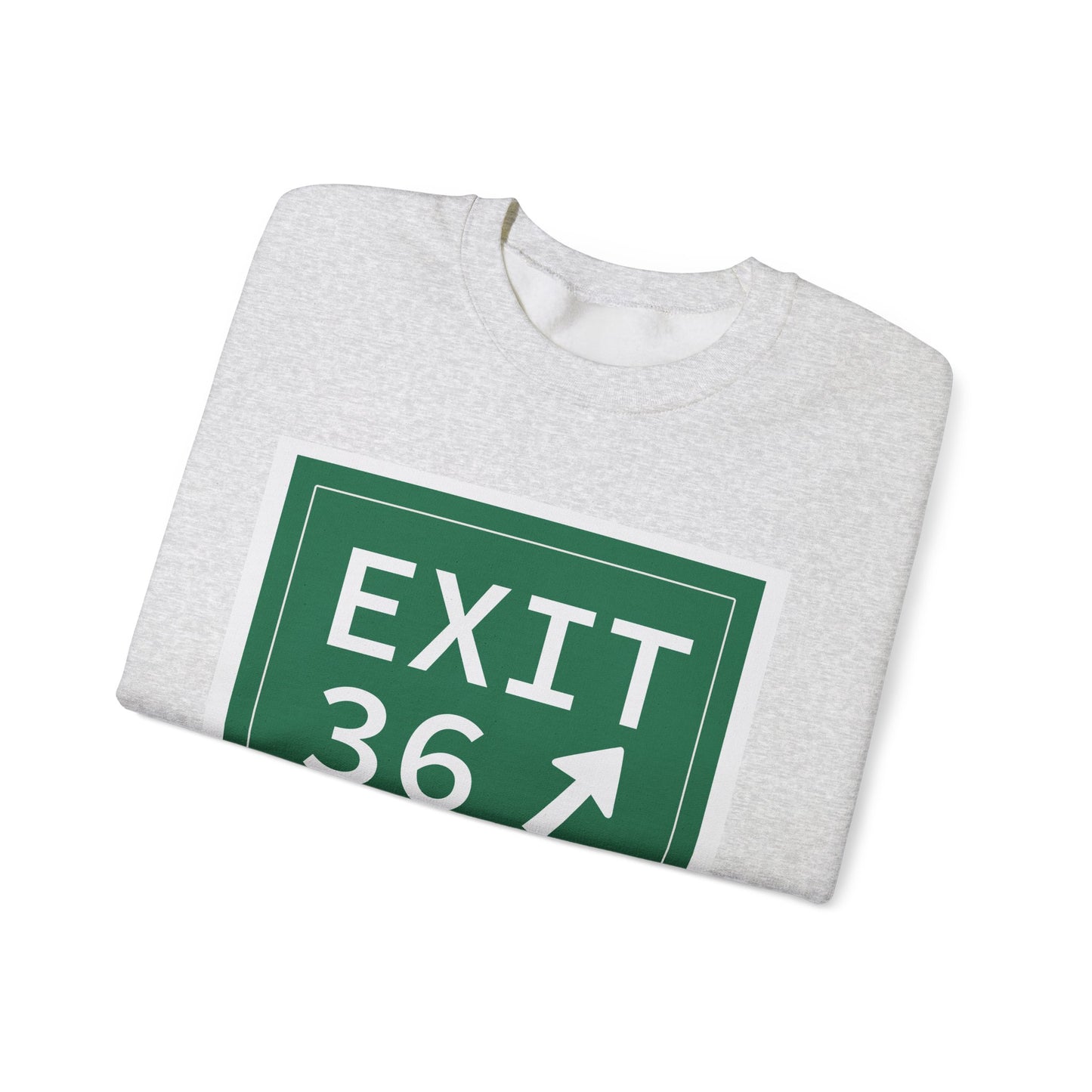 Vintage Exit 36 Merritt Parkway Sign Unisex Heavy Blend™ Crewneck Sweatshirt