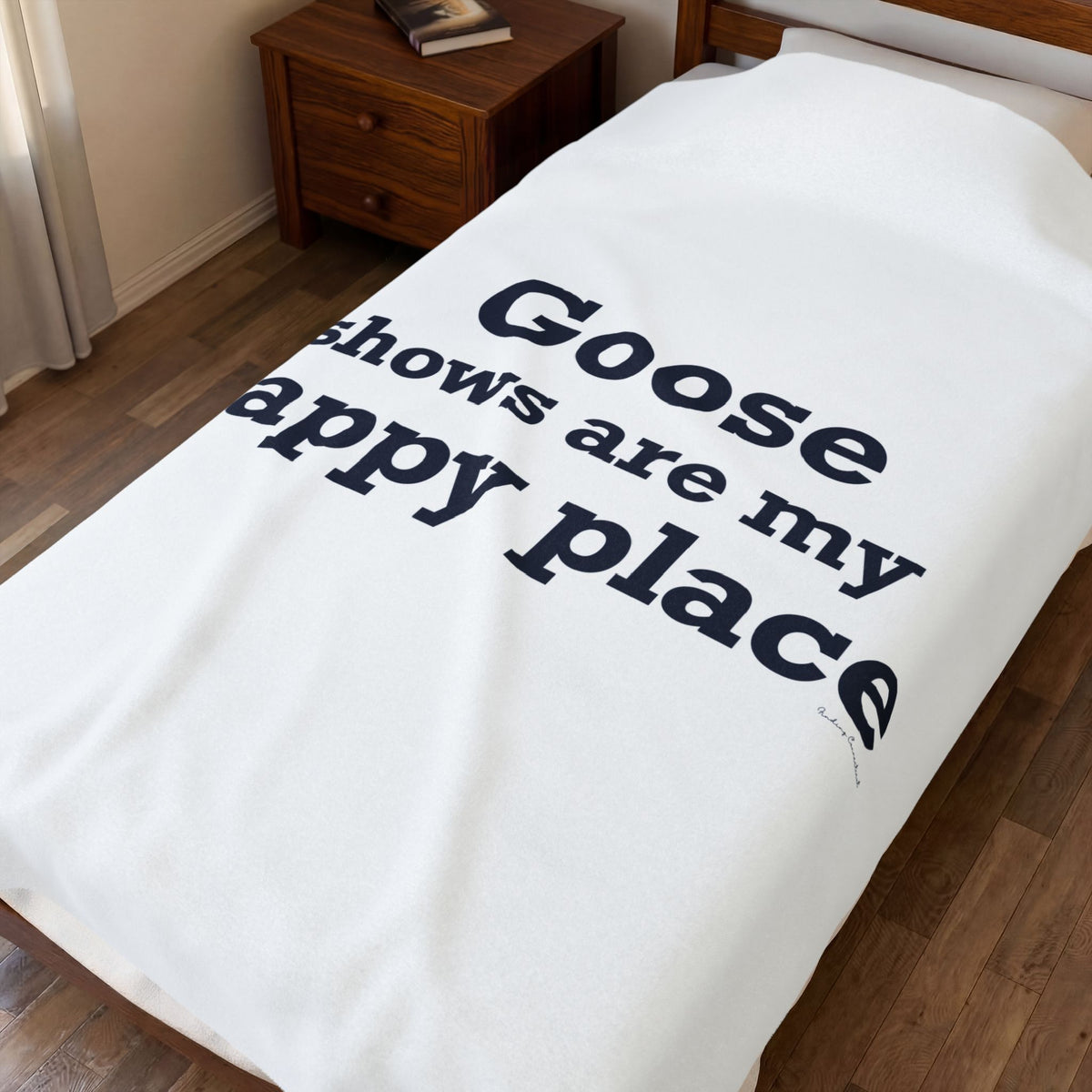 Goose Shows Are My Happy Place  - Blue Velveteen Plush Blanket