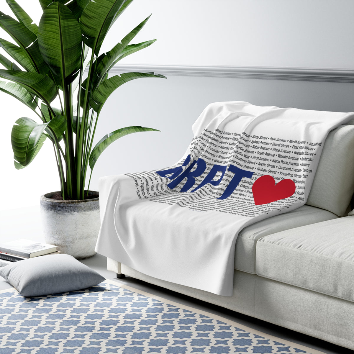Bridgeport Love Sherpa Fleece Blanket