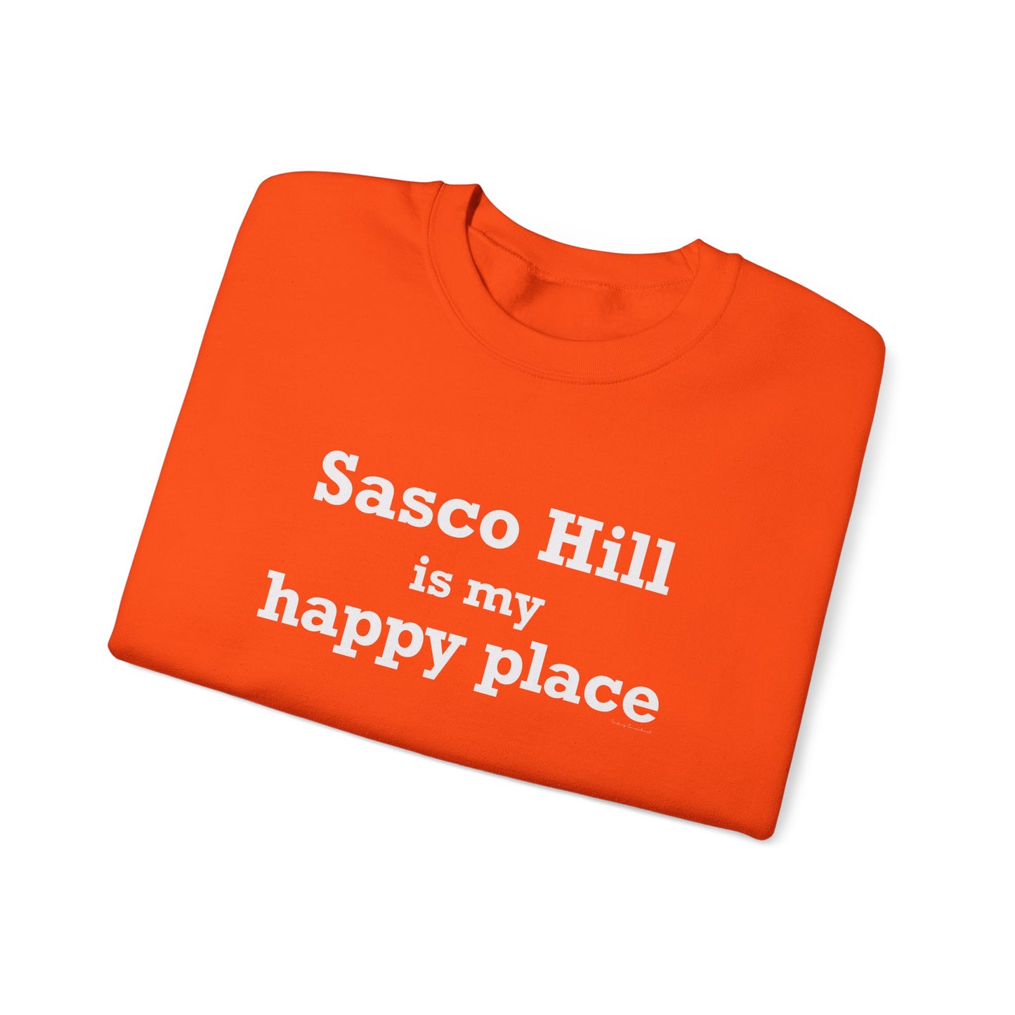 Sasco Hill is My Happy Place Unisex Heavy Blend™ Crewneck Sweatshirt