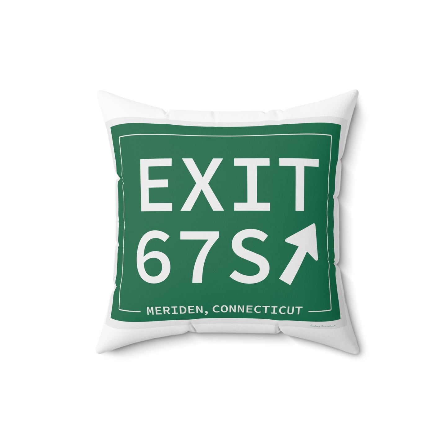 Vintage Exit 67S WCP Sign Spun Polyester Square Pillow