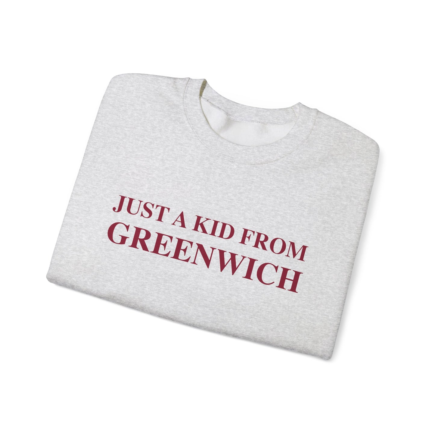 Just a kid from Greenwich Unisex Heavy Blend™ Crewneck Sweatshirt