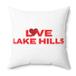 Love Lake Hills Spun Polyester Square Pillow
