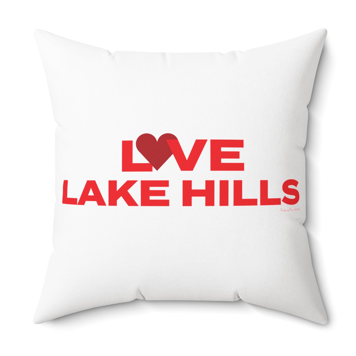 Love Lake Hills Spun Polyester Square Pillow