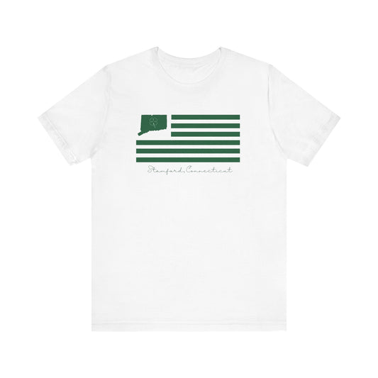 Stamford Connecticut St. Patrick's Day Flag Unisex Jersey Short Sleeve T-Shirt