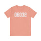 06032 - Farmington CT Zip Code Unisex Jersey Short Sleeve T-Shirt
