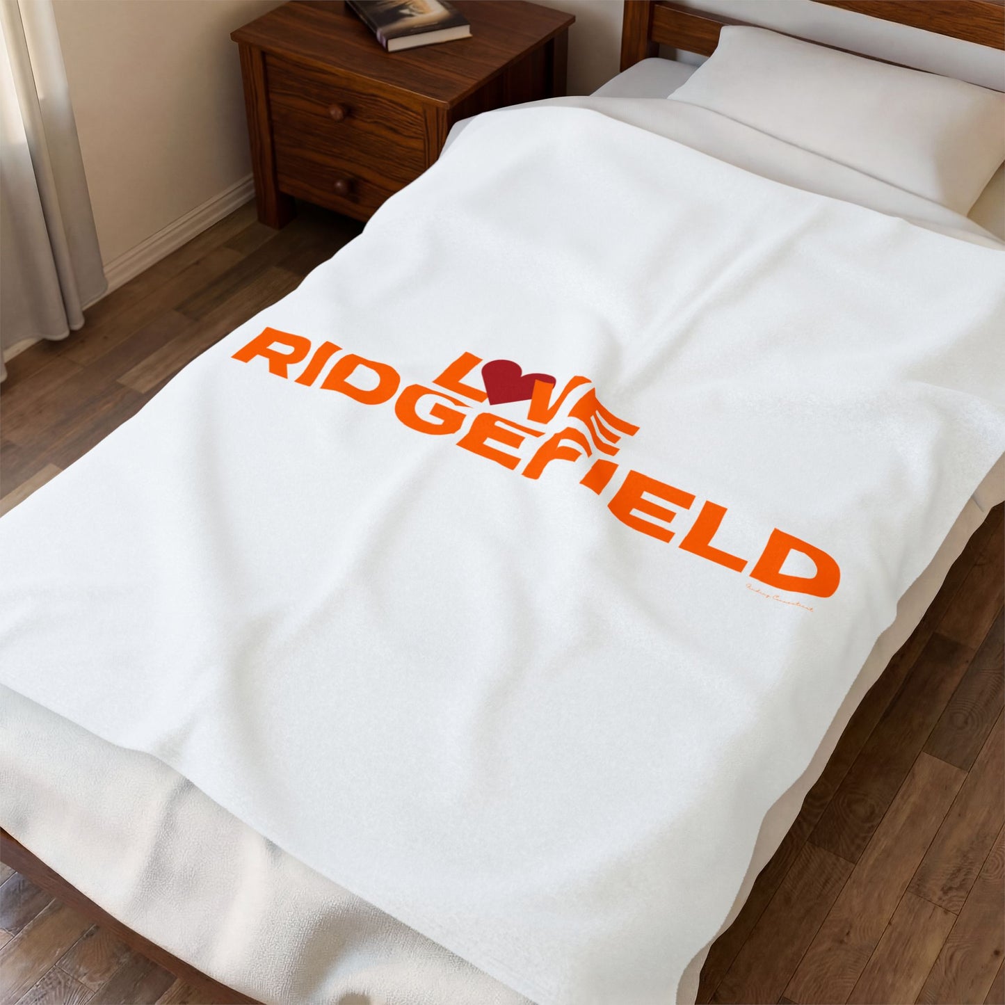 Love Ridgefield Velveteen Plush Blanket
