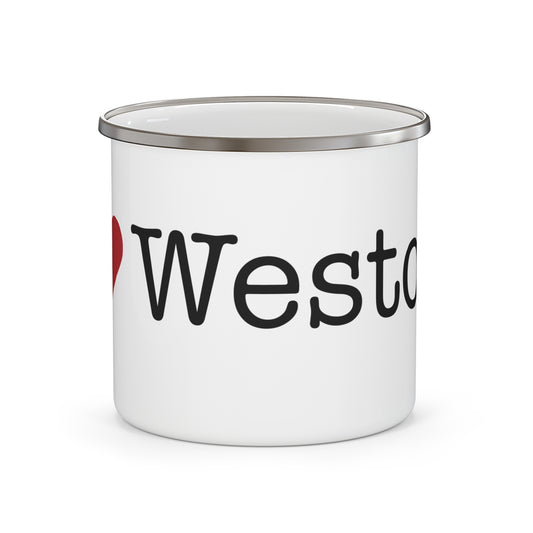 I Heart Weston. Enamel Camping Mug