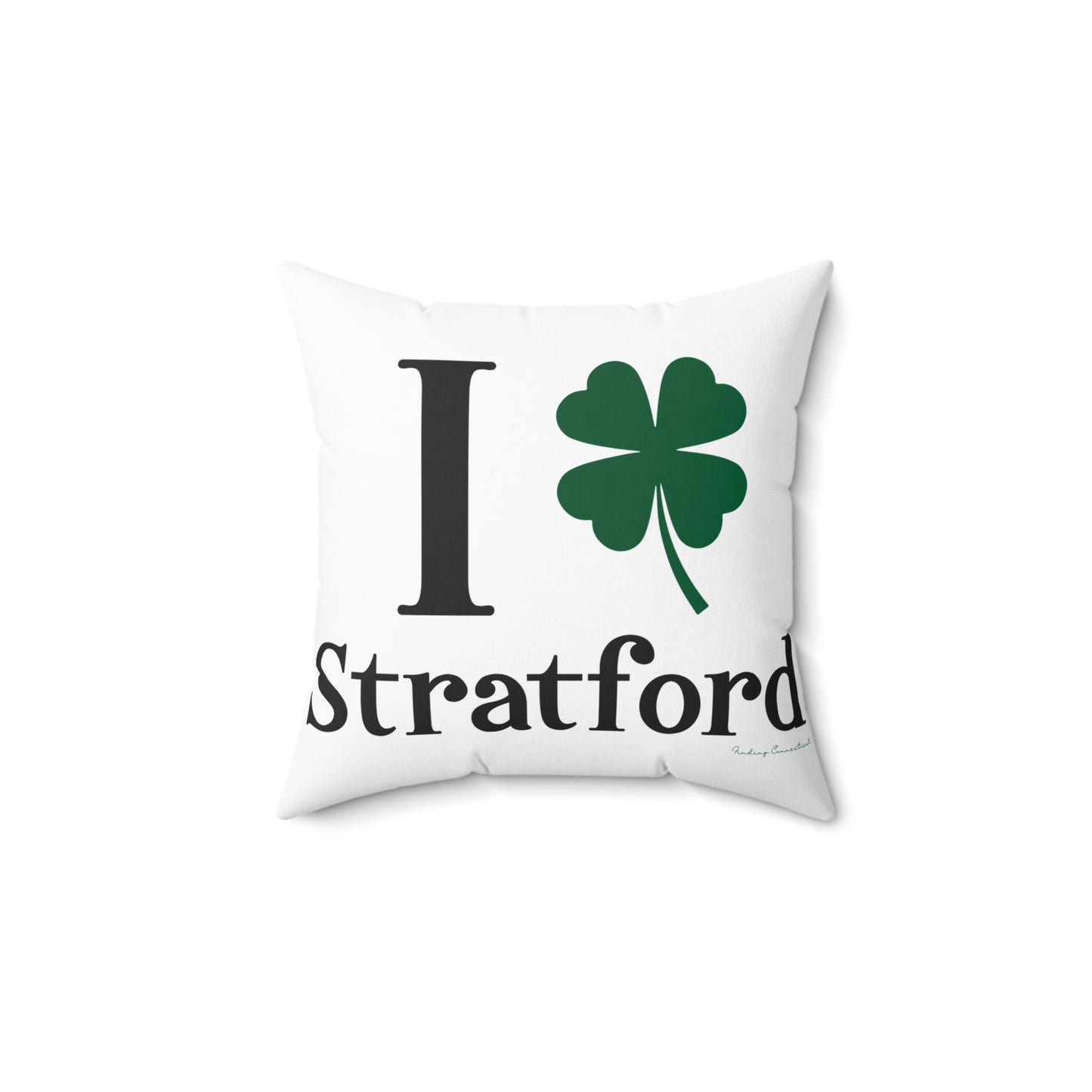 I Clover Stratford Spun Polyester Square Pillow