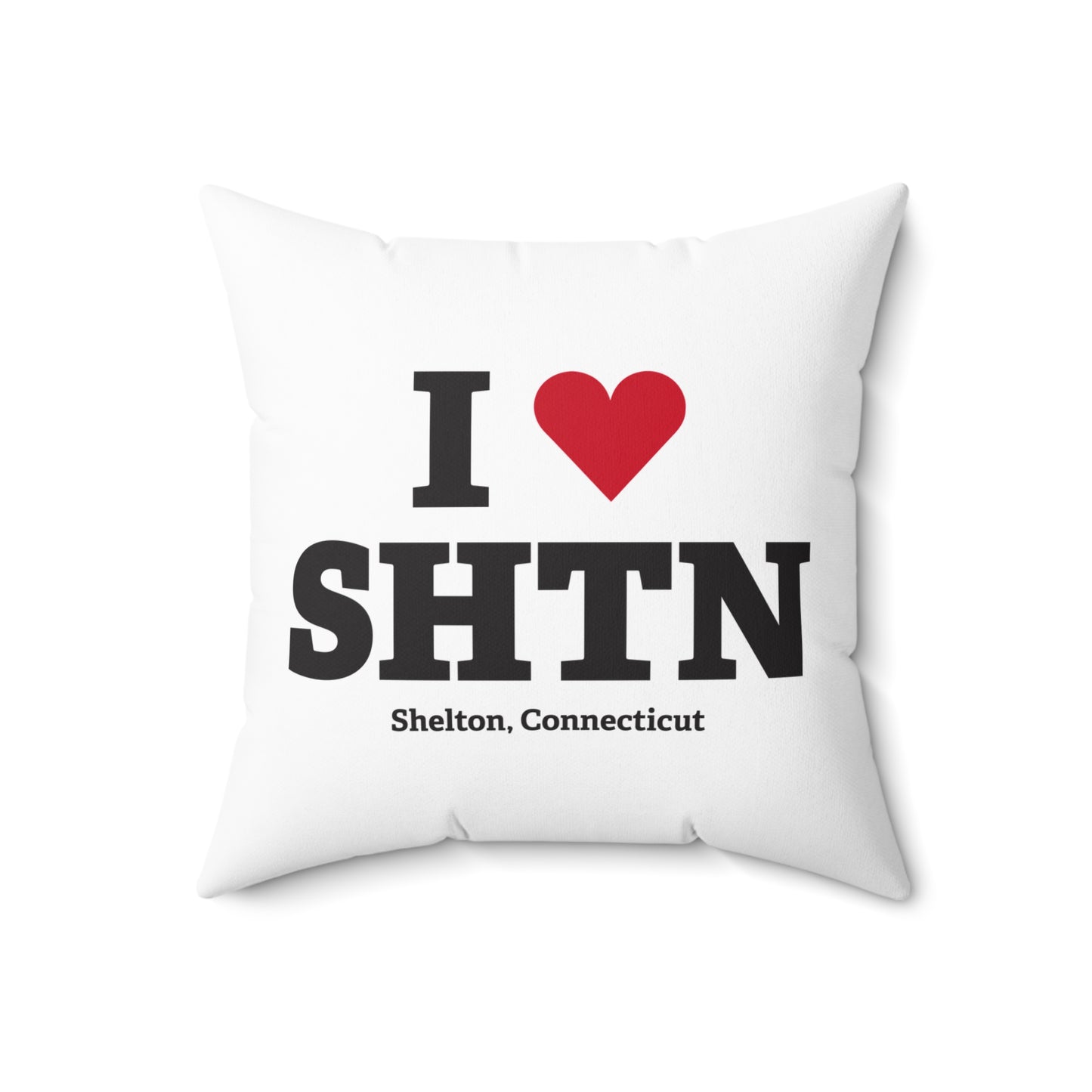 I Heart SHTN Spun Polyester Square Pillow