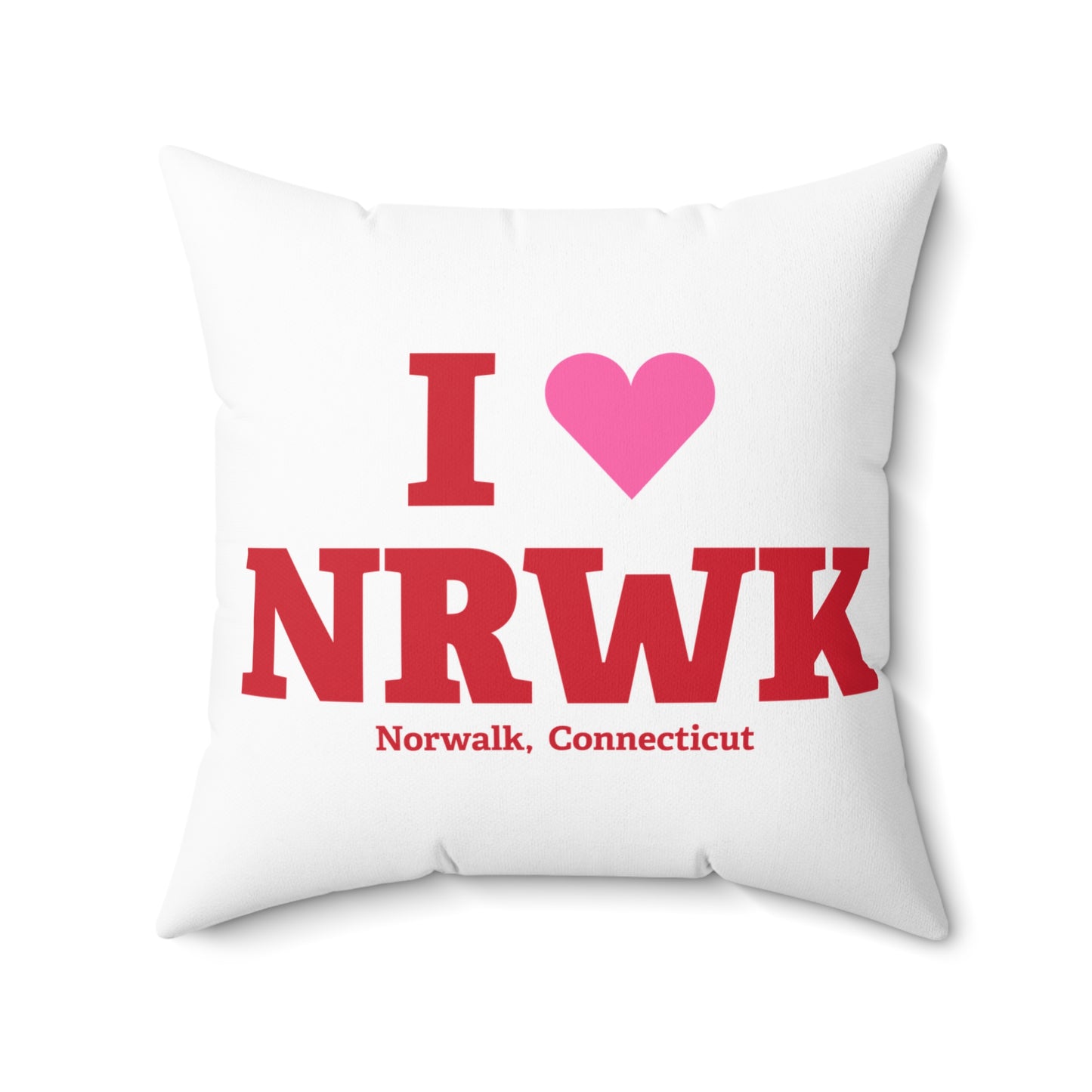 I Heart NRWK Spun Polyester Square Pillow