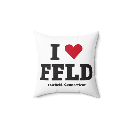 I Heart FFLD Spun Polyester Square Pillow