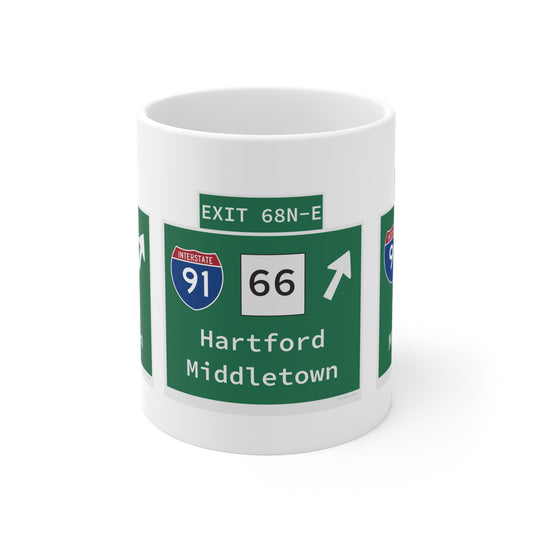 Vintage WCP Exit 68-NE Sign Mug 11oz