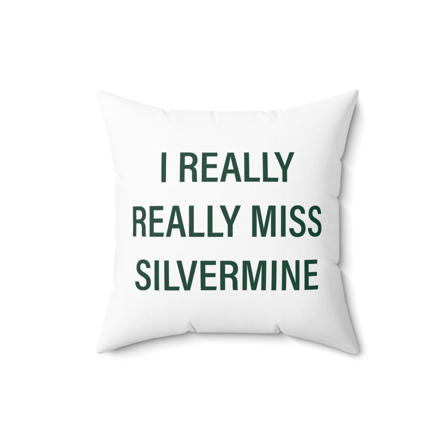 I Really Really Miss Silvermine Spun Polyester Square Pillow