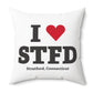 I Heart STFD Spun Polyester Square Pillow