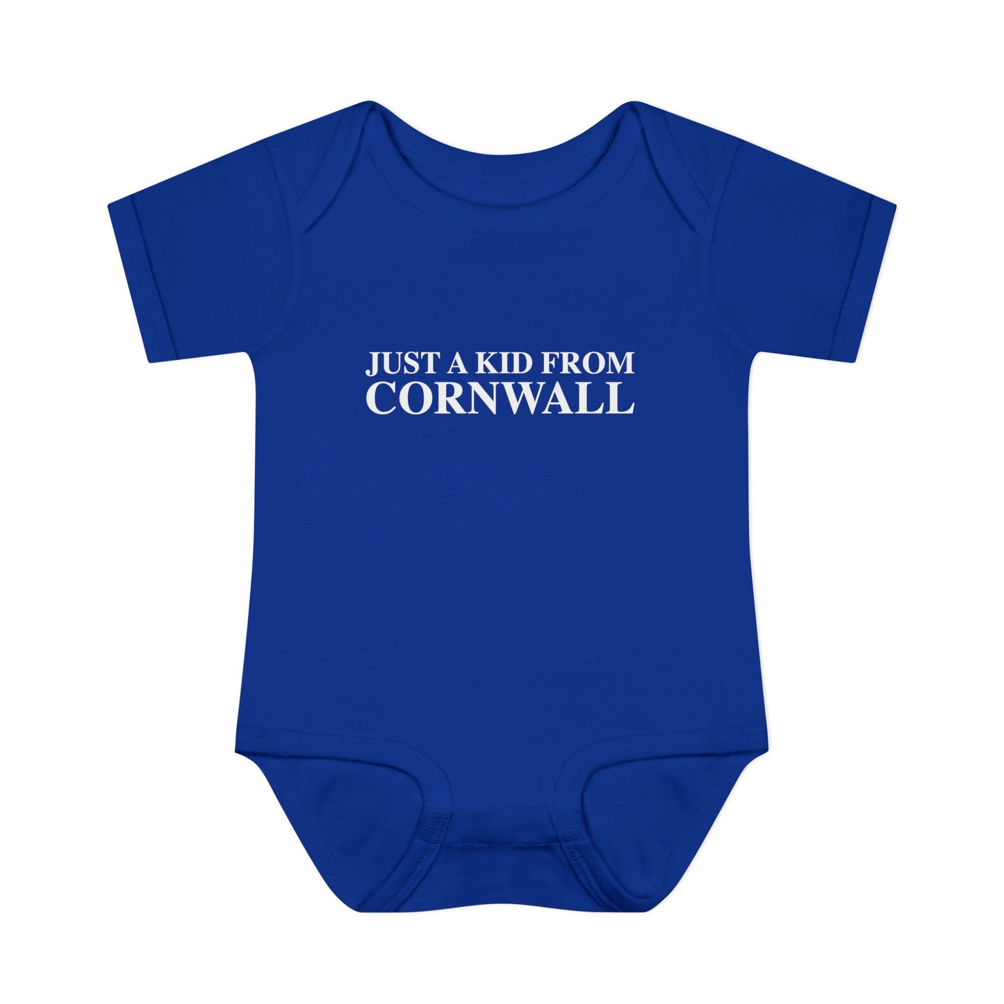 Just a kid from Cornwall Infant Baby Rib Bodysuit