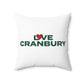Love Cranbury Spun Polyester Square Pillow