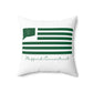 Stafford Connecticut St. Patrick’s Day Flag Spun Polyester Square Pillow