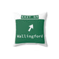 Vintage WCP Exit 64 Sign Spun Polyester Square Pillow