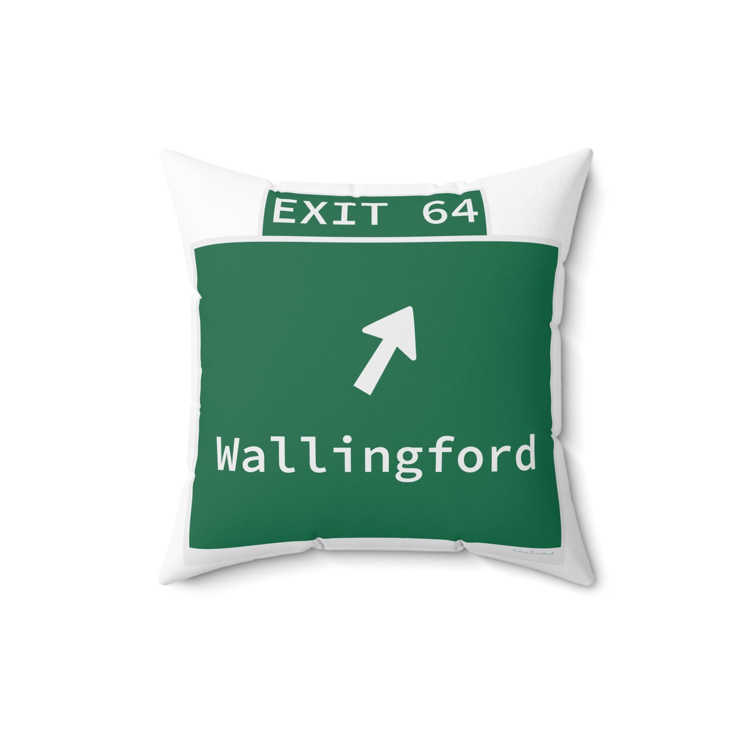 Vintage WCP Exit 64 Sign Spun Polyester Square Pillow