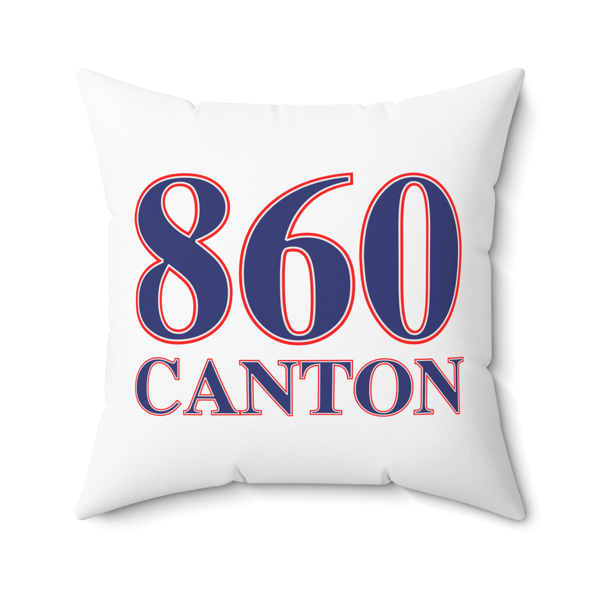 860 Canton Red, White & Blue Spun Polyester Square Pillow