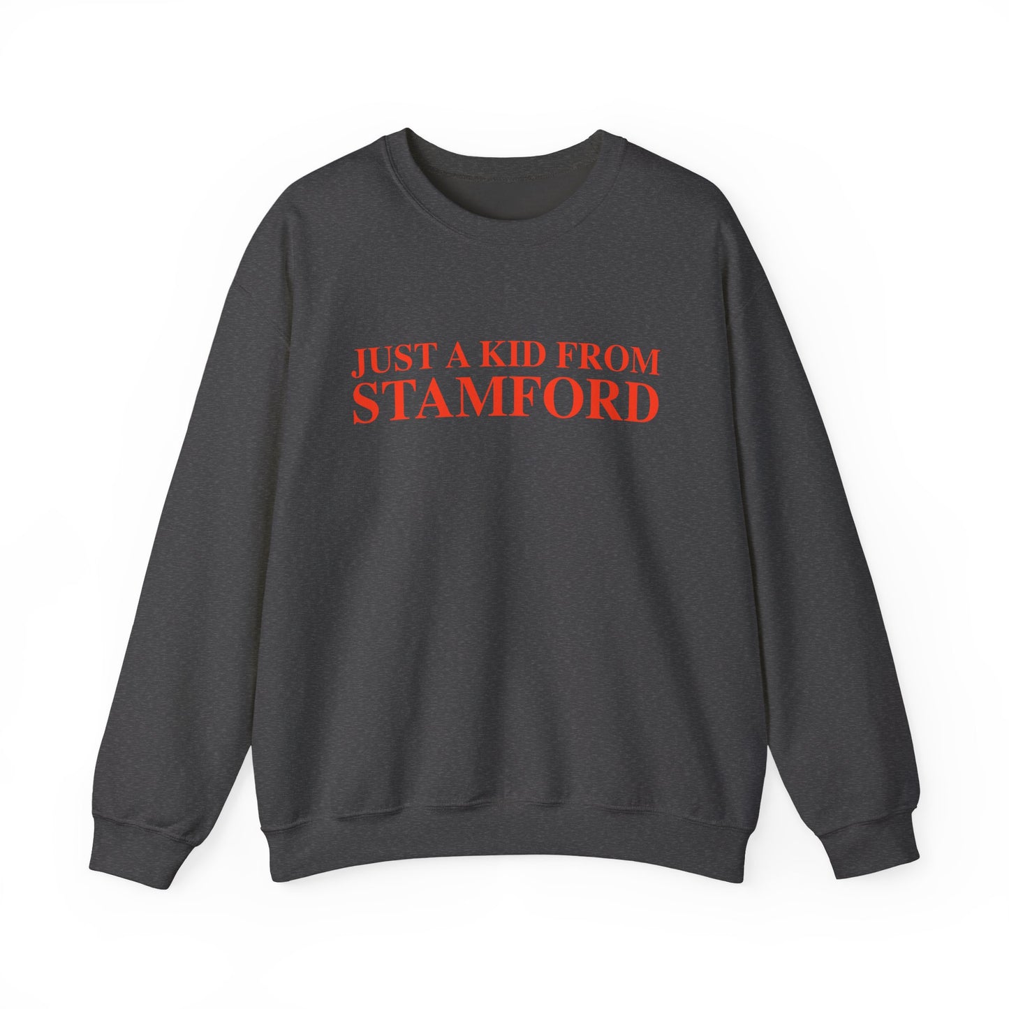 Just a kid from Stamford Unisex Heavy Blend™ Crewneck Sweatshirt
