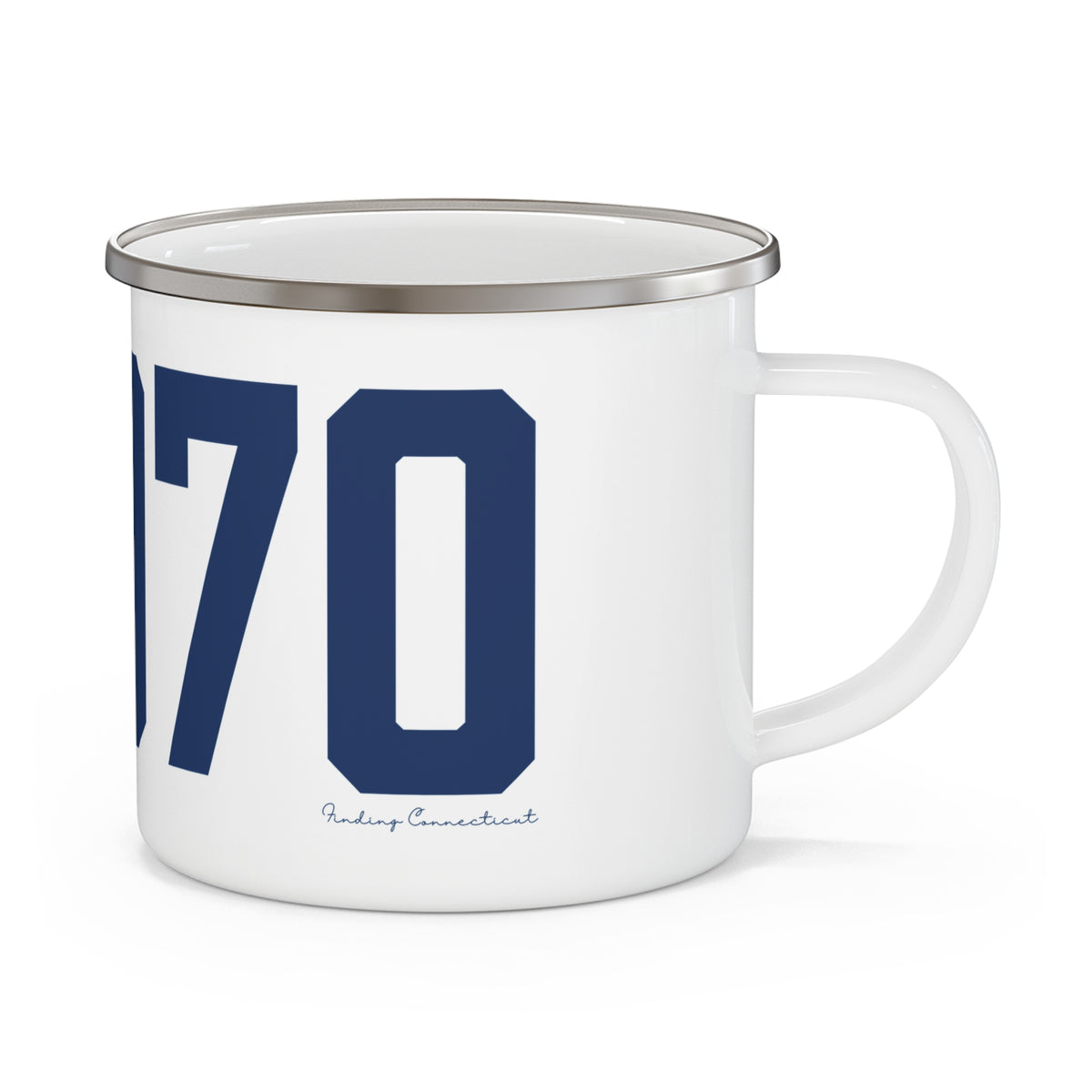06070 Simsbury Connecticut Zip Code Enamel Camping Mug