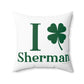 I Clover Sherman Spun Polyester Square Pillow