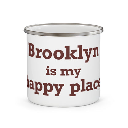 Brooklyn is My Happy Place Enamel Camping Mug