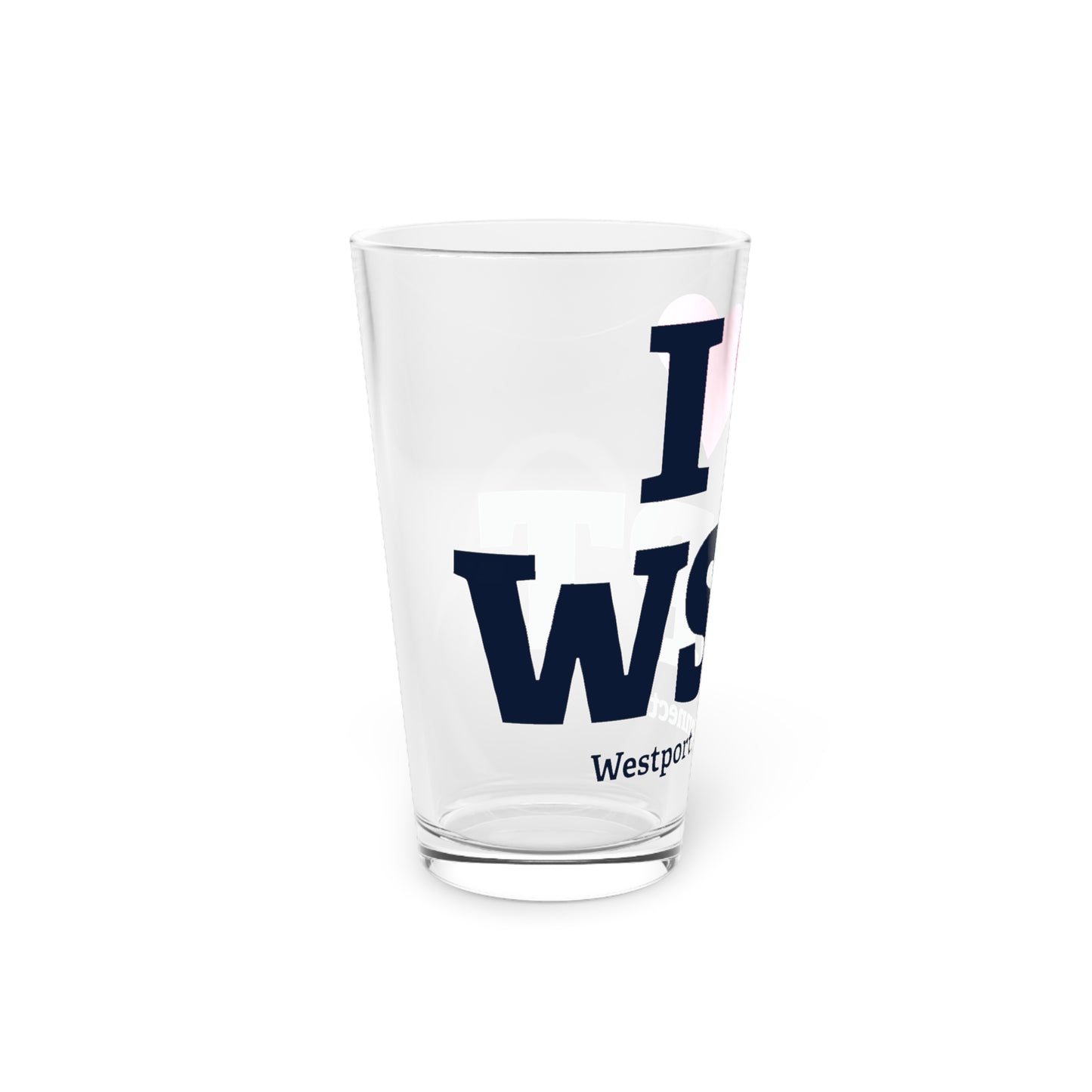 I Heart WSPT Pint Glass, 16oz