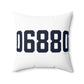 06880 Westport Connecticut Zip Code Spun Polyester Square Pillow