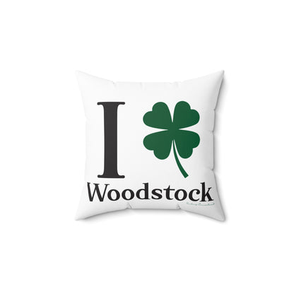I Clover Woodstock Spun Polyester Square Pillow