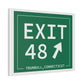 Vintage Exit 48 Merritt Parkway Sign Matte Canvas, Stretched, 1.25"