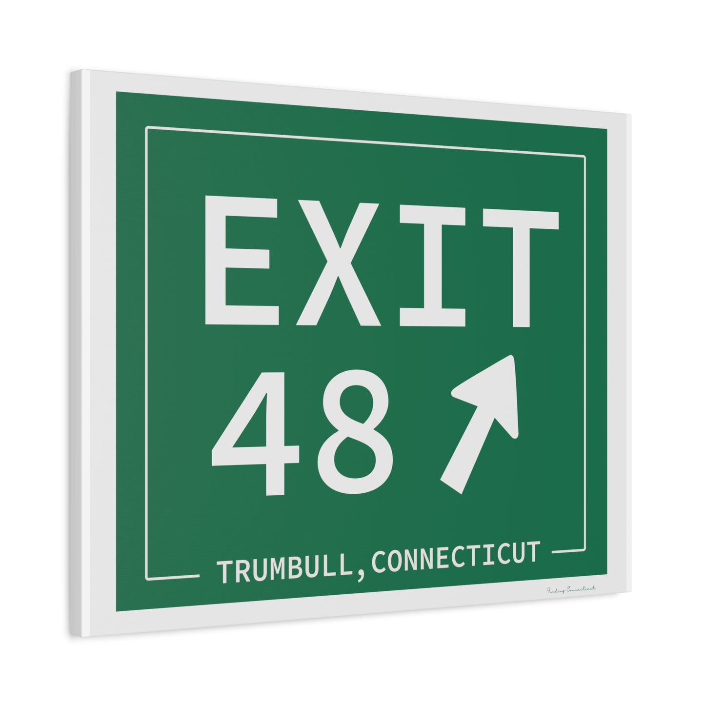 Vintage Exit 48 Merritt Parkway Sign Matte Canvas, Stretched, 1.25"