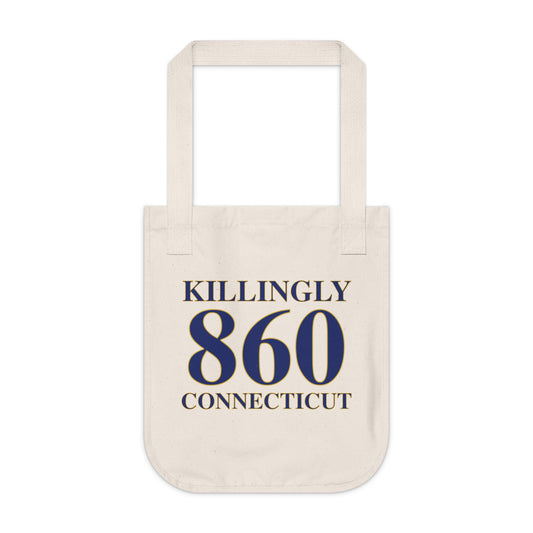 Killingly 860 Connecticut Organic Canvas Tote Bag