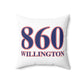 860 Willington, Red, White & Blue  Spun Polyester Square Pillow