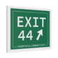 Vintage Exit 44 Merritt Parkway Sign Matte Canvas, Stretched, 1.25"